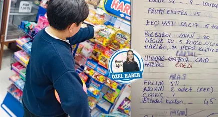 Çocukların bile veresiye defteri var