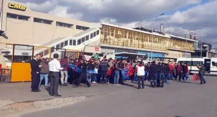 İzmir CMS fabrikasında eylem