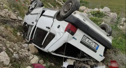 Kütahya'da feci kaza! Otomobil takla attı: 1 yaralı