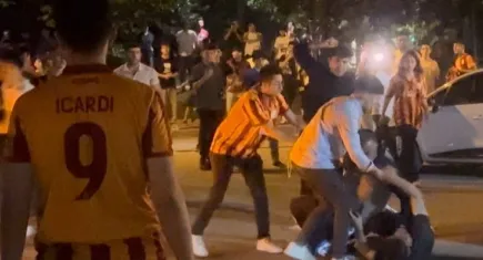 Derbi sonrası taraftarlar arasında kavga çıktı