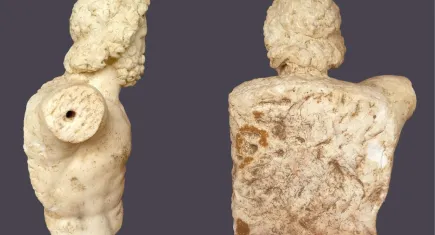 Bakan Ersoy açıkladı: Aspendos Antik Kenti'nde Roma İmparatorluk Dönemi'ne ait iki heykel keşfedildi