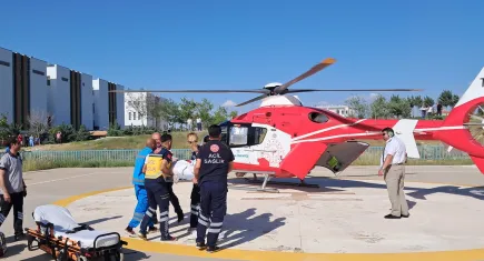 Ambulans helikopter KOAH hastası için havalandı