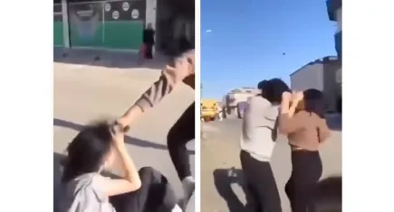 Sokak ortasında kavga: Genç kızlar saç saça birbirine girdi!