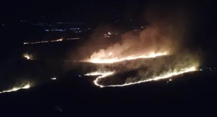 Gaziantep'te mera bölgesinde yangın