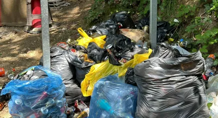 Piknikçiler çöplerini toplamadı...Orman çöplüğe döndü!
