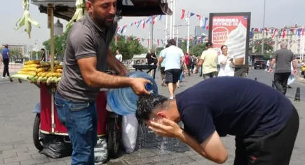 Kavurucu sıcaklara damacana ile çözüm buldular