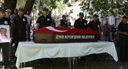 Bayındır'da şehit olan orman personeli son yolculuğuna uğurlandı