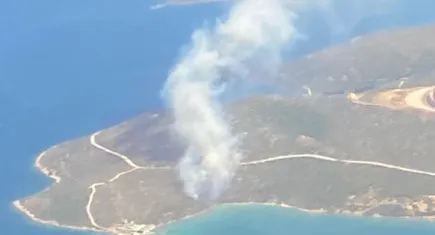 Urla’da orman yangını