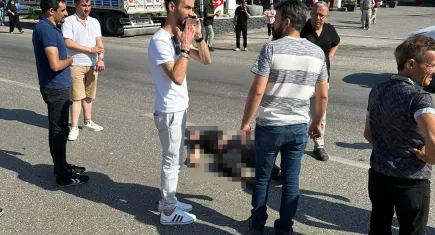 Yolun karşısına geçmek isterken canından oldu