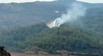 Muğla'da yıldırım düşmesiyle yangın çıktı