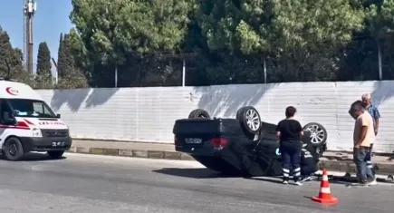 Aydın’daki kazada otomobil takla attı: Sürücü aranıyor!