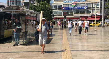 Gölgenin kendine bile faydası yok: Aydın 43 derece ile kavruluyor