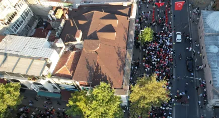 Fatih'te mehter takımı eşliğinde 15 Temmuz yürüyüşü