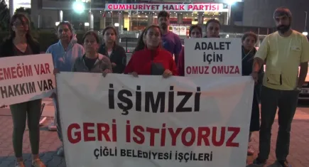 Çiğli Belediyesi işçilerinden Ankara'da eylem!