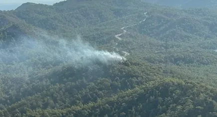 Marmaris'te çıkan orman yangını ekiplerin müdahalesiyle söndürüldü
