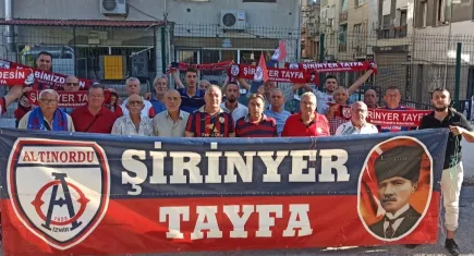 Altınordulu taraftarların stat tepkisi