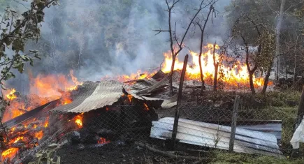 Artvin’de yangın: Evler küle döndü