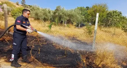 Aydın'da yangına zamanında müdahale