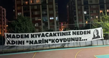 Altaylı taraftarlardan Narin pankartı!