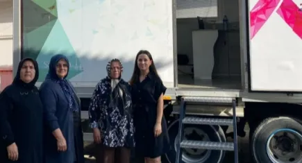 Düzce'de mobil kanser tarama tırı mahalle mahalle geziyor