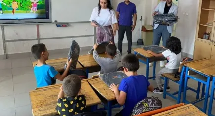 Düzce'de öğrencilere anlamlı destek