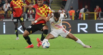 Göztepe  evinde Kayserispor karşısında ilk yarıyı  önde kapattı