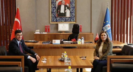 Sevda Erdan Kılıç’tan Başkan Kahveci ziyareti