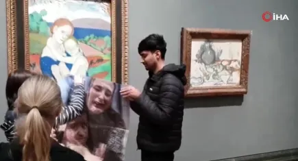 İngiltere’nin İsrail'e silah satışına Picasso tablosu ile protesto