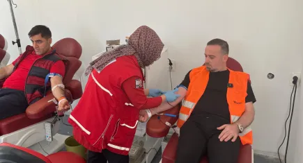 Malatya'da kan bağışı kampanyasına destek
