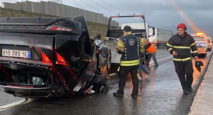 Kuzey Marmara Otoyolu’nda kaza: Yaralılar var