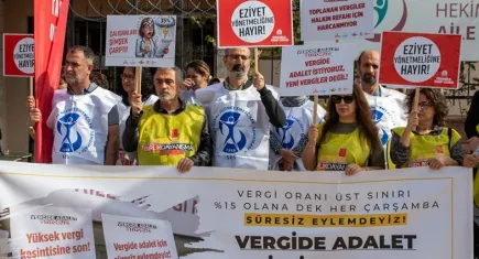 Sağlık çalışanları 32. haftada da ses yükseltti: Vergide Adalet!