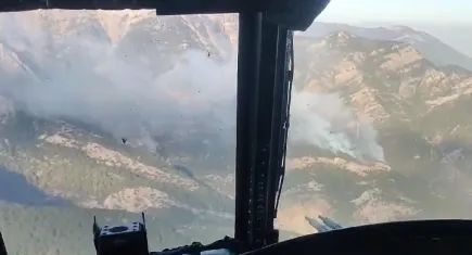 Denizli’deki orman yangını kısmen kontrol altına alındı