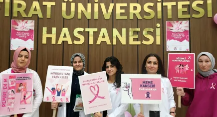 FÜ Hastanesinde ‘meme kanseri farkındalık' standı kuruldu