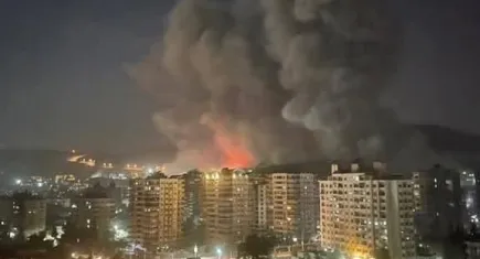 Suriye'de yaşanan patlamalar Türkiye'den görüntülendi!