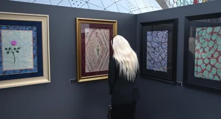 7 ülkeden 58 öğrencinin eserlerinin sergilendiği ebru sergisi açıldı