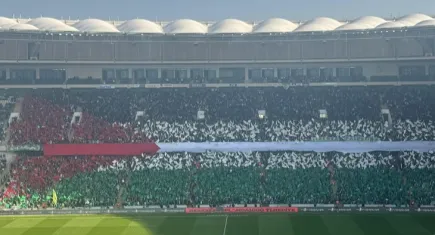 Bursaspor taraftarından ‘Özgür Filistin’ mesajı