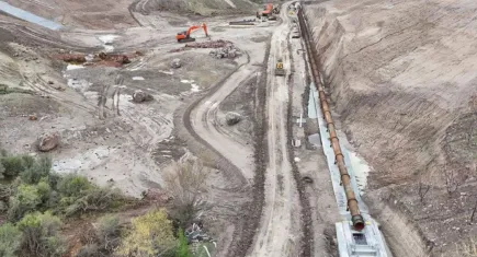 Bergama'da Bölümçam Barajı'nın yapımı devam ediyor