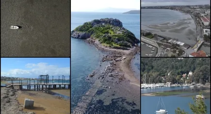Ege ve Marmara'da deniz suyunda çekildi