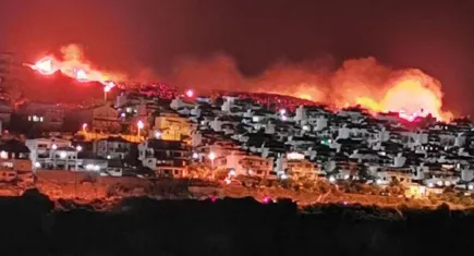 Karaburun'da orman yangını!