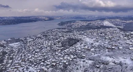 Megakent beyaza büründü