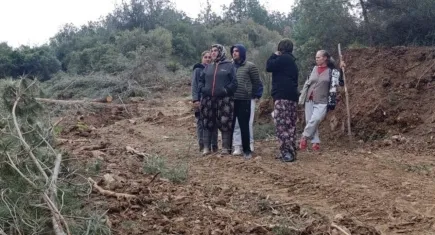 Tire’de Çayırlı köylülerinden ağaç kesimine sert tepki