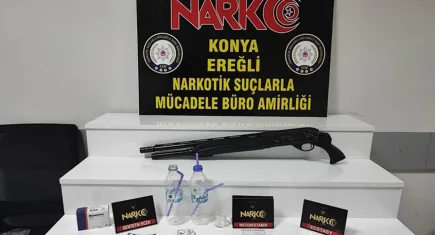 Konya'da yasaklı madde operasyonu