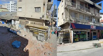 İzmir'de kuvvetli rüzgar duvar yıktı: Bir otomobil hasar gördü