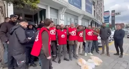 Su ve doğal gaz sayaçlarını okuyan işçilerden eylem
