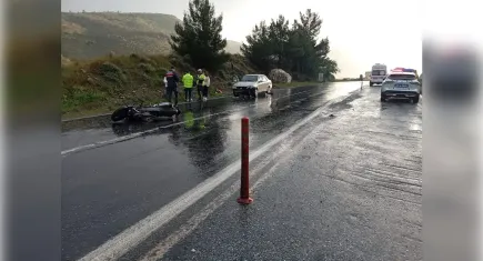 Aydın'da kaza: Motosiklet sürücüsü hayatını kaybetti