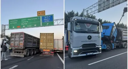 Anadolu Otoyolu'nda zincirleme kaza