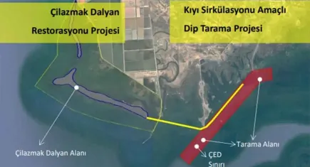 Körfezden çıkan çamur dalyanda kullanılacak