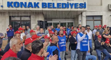 Konak’ta TİS krizi: Belediye işçileri teklifi yetersiz buldu greve gitti