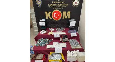 İzmir'de kaçak vücut geliştirme ilacı üretenlere yönelik operasyon