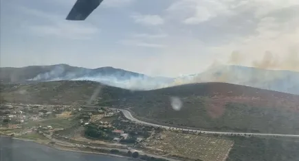 Urla'da çıkan yangın kontrol altına alındı